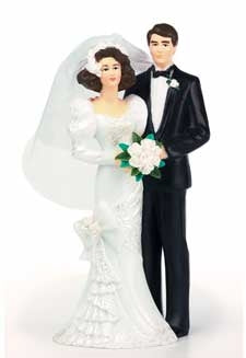 লাভ'স ডুয়েট ওয়েডিং কাপল কেক টপার