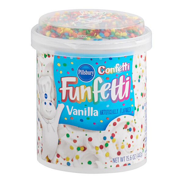 Pillsbury Funfetti Confetti Frosting 15.6 oz. - 8/Case