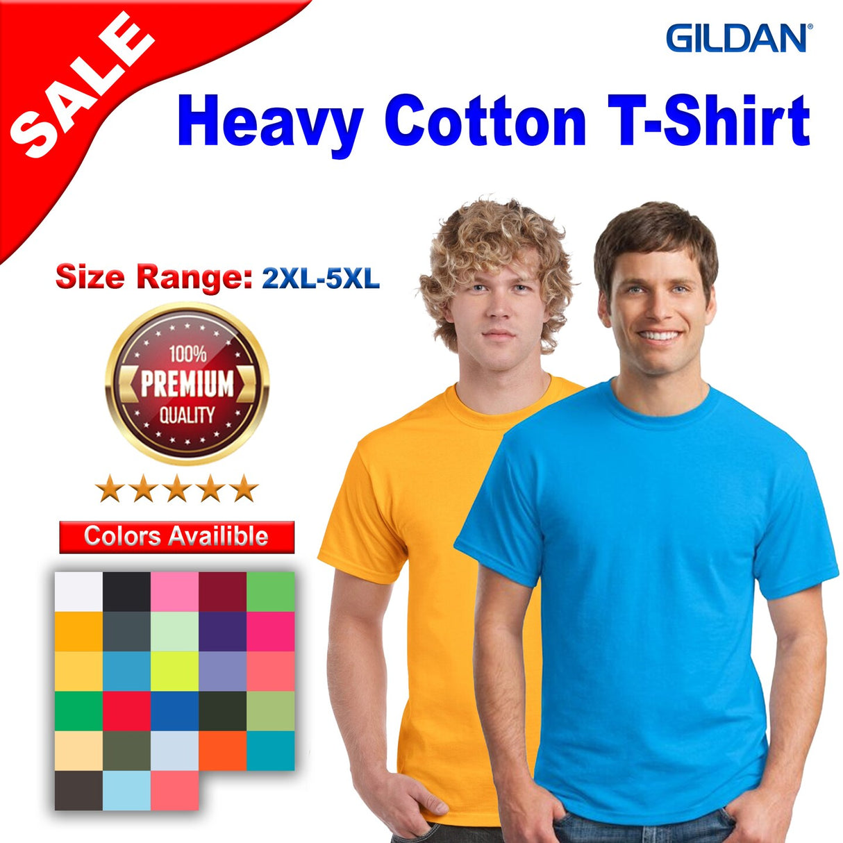 Gildan® Heavy Cotton Crewneck Short Sleeve T-Shirt