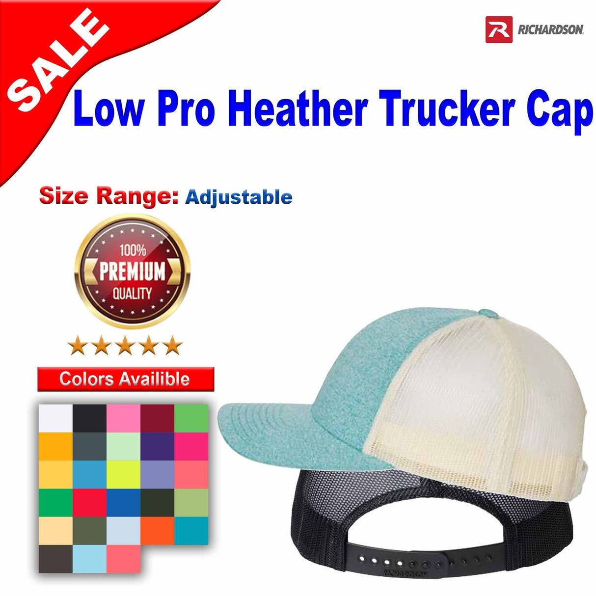 Richardson® Low Pro Heather Trucker Cap