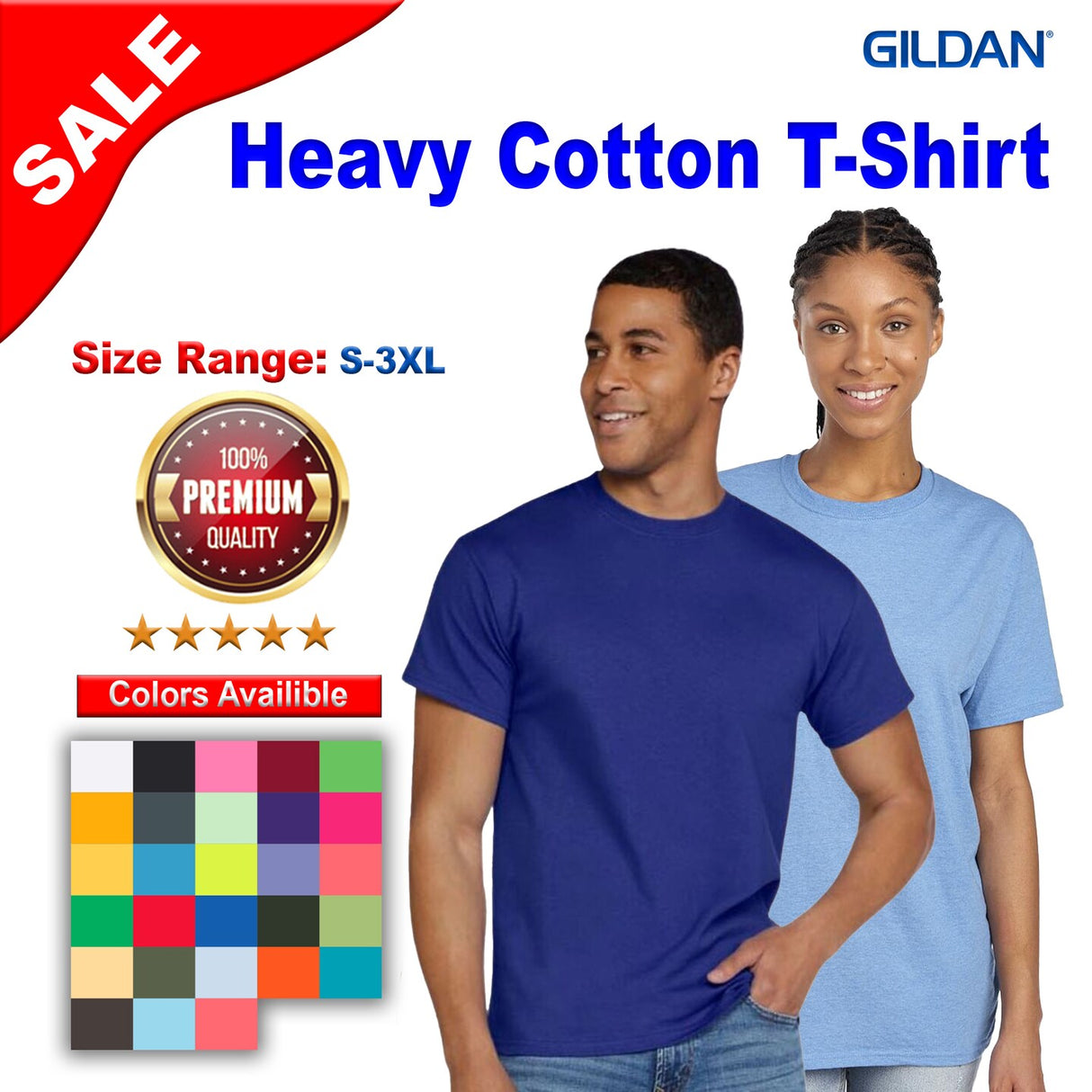 Gildan® Heavy Cotton Short Sleeve Crewneck T-Shirt