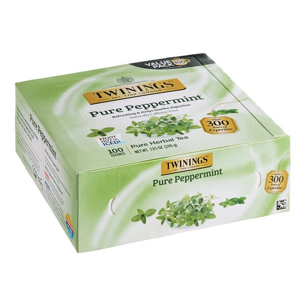 Twinings Pure Peppermint Herbal Tea Bags - 100/Box