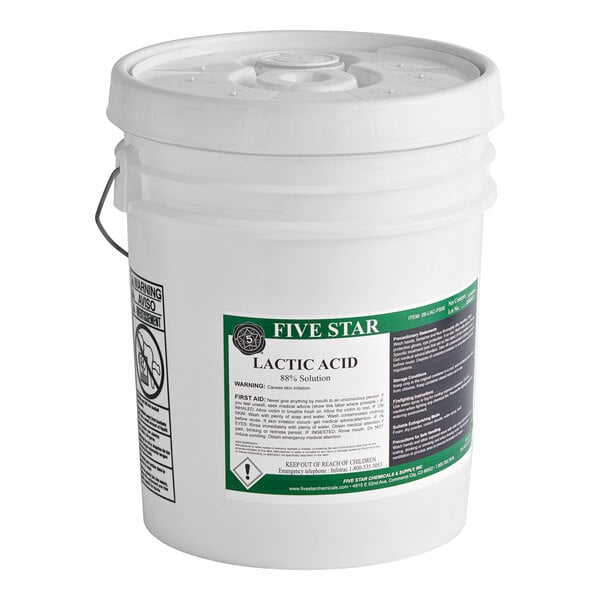 Five Star Chemicals 26-LAC-FS05 Lactic Acid 88% Solution pH Adjuster / Flavor Additive 5 Gallon