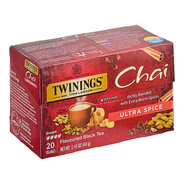 Twinings Ultra Spice Chai Tea Bags - 120/Case