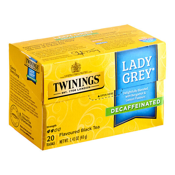 Twinings Lady Grey Decaffeinated Tea Bags - 20/Box