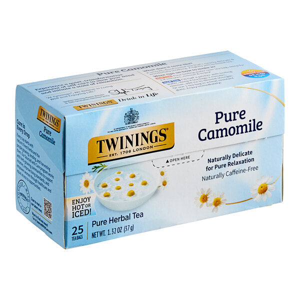 Twinings Pure Chamomile Herbal Tea Bags - 25/Box