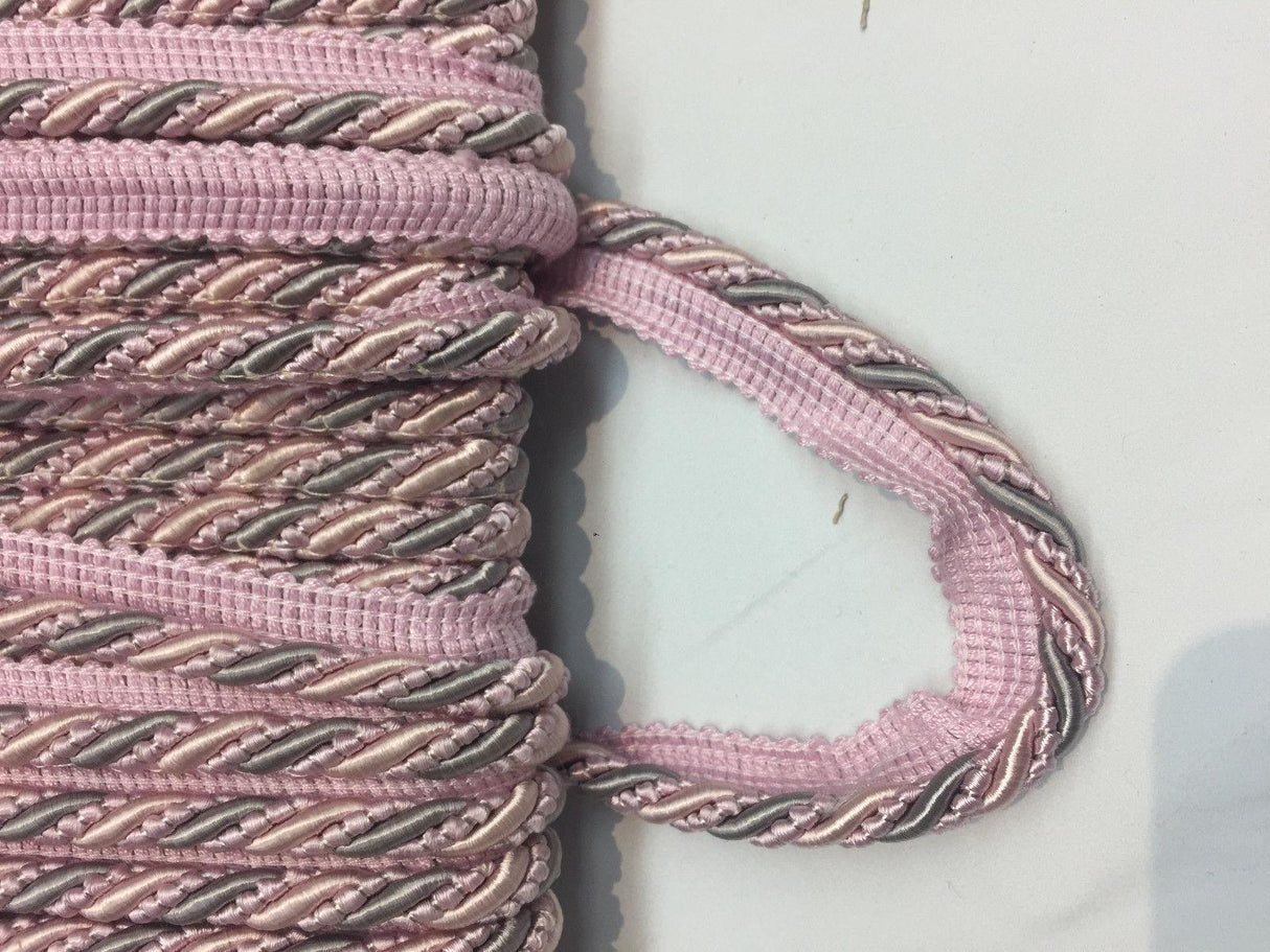 Lavander Trim Rope With Gimp Upholstery Trim - Lavender With Beige, 3/4" Width (10 Yards)