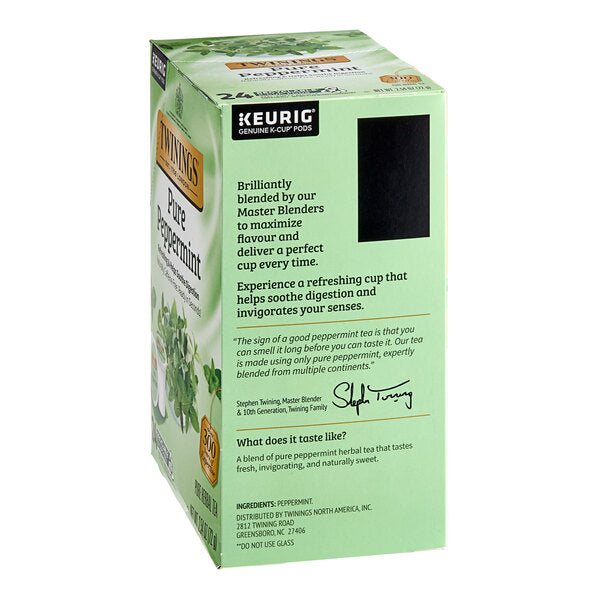 Twinings Pure Peppermint Herbal Tea Single Serve Keurig® K-Cup® Pods - 24/Box