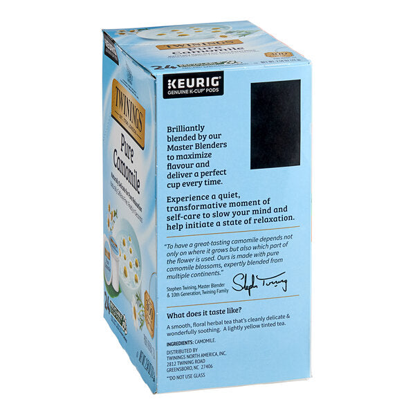 Twinings Pure Chamomile Herbal Tea Single Serve Keurig® K-Cup® Pods - 96/Case