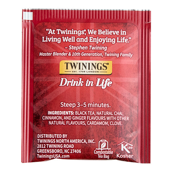 Twinings Chai Tea Bags - 25/Box