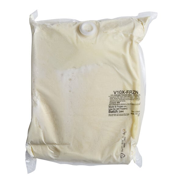 Meadowvale 10% Vanilla Soft Serve Ice Cream Mix 2.5 Gallon - 2/Case