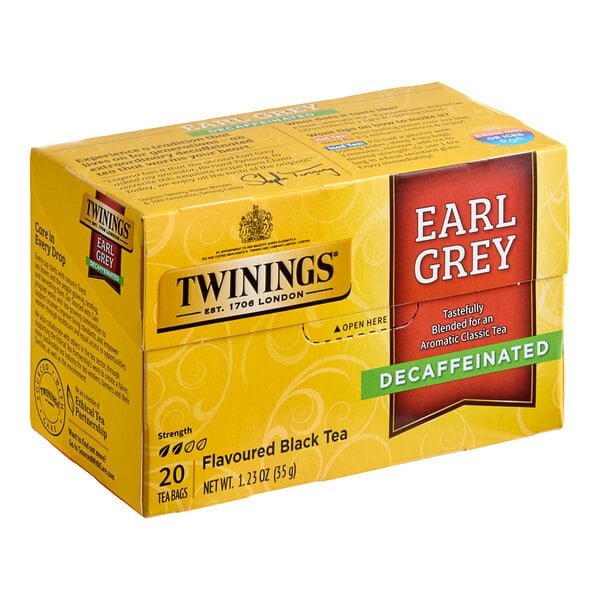 Twinings Earl Grey Decaffeinated Tea Bags - 20/Box