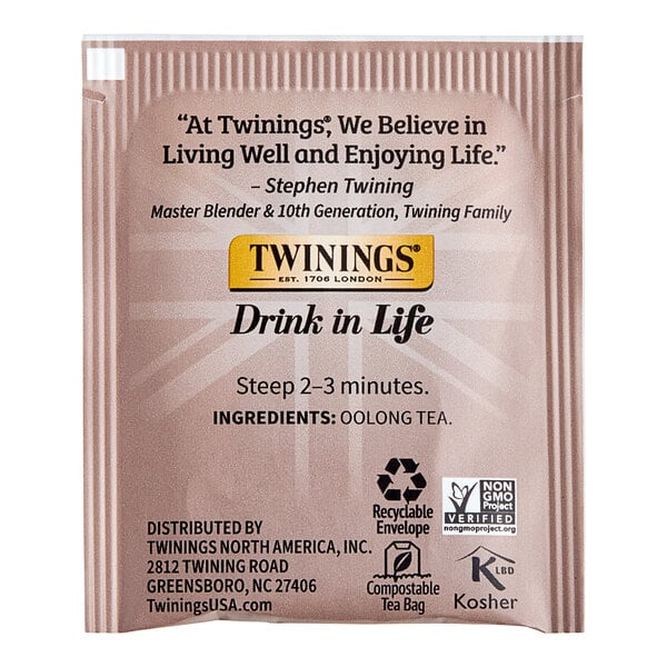 Twinings Pure Oolong Tea Bags - 120/Case
