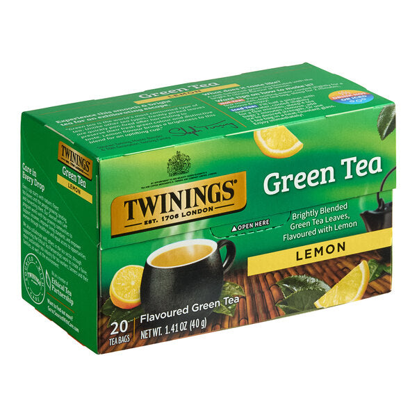 Twinings Green Tea with Lemon Tea Bags - 120/Case