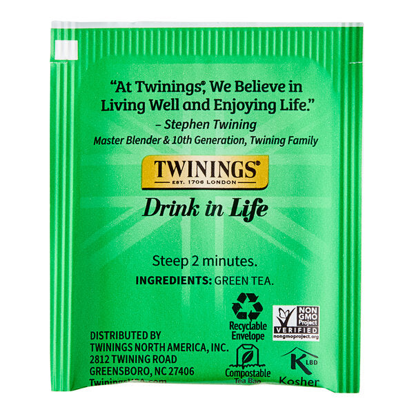 Twinings Green Tea Bags - 25/Box