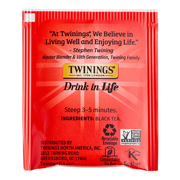 Twinings English Breakfast Tea Bags - 150/Case