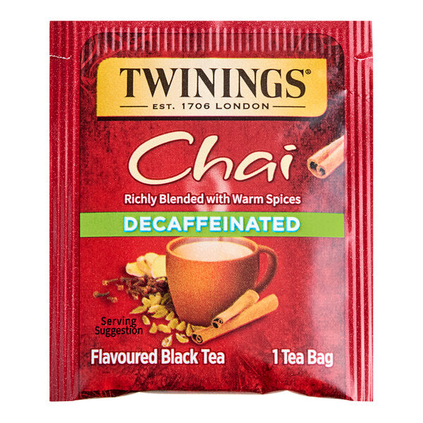 Twinings Chai Decaffeinated Tea Bags - 20/Box