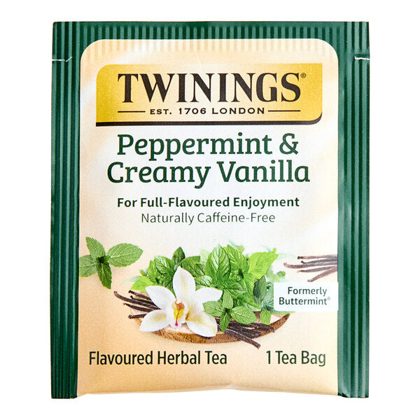 Twinings Peppermint and Creamy Vanilla Herbal Tea Bags - 20/Box