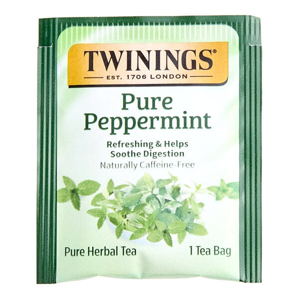 Twinings Pure Peppermint Herbal Tea Bags - 100/Box