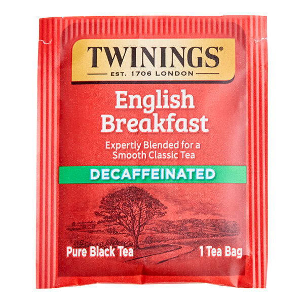 Twinings English Breakfast Decaffeinated Tea Bags - 100/Box
