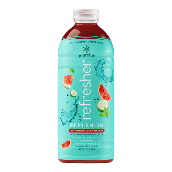 Smartfruit Replenish Watermelon / Cucumber / Mint Refresher Beverage 1:1 Concentrate 48 fl. oz. - 6/Case