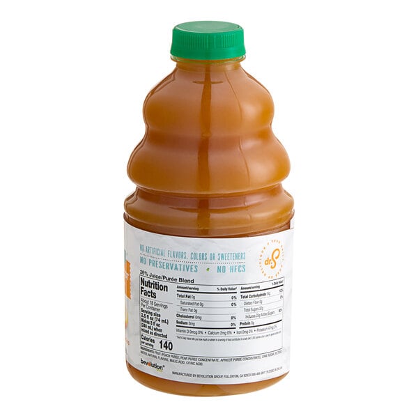 Dr. Smoothie Classic Peach Pear Apricot Fruit Smoothie Mix 46 fl. oz. - 6/Case