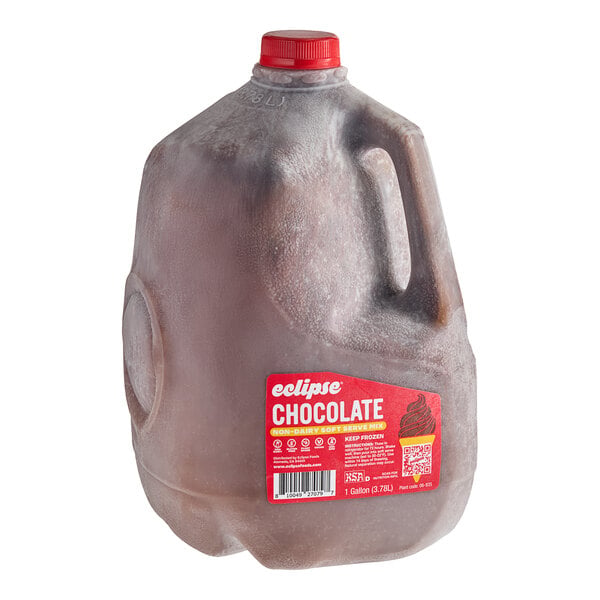 Eclipse Foods Dairy-Free Vegan Chocolate Soft Serve Ice Cream Mix 1 Gallon - 4/Case