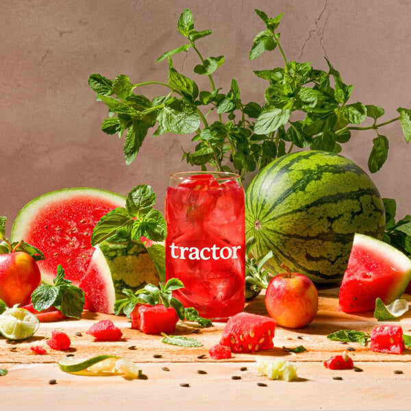 Tractor Beverage Co. Organic Watermelon Mint NSA Beverage 8.5:1 Concentrate 32 fl. oz. - 12/Case