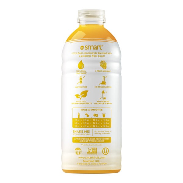 Smartfruit Aloha Pineapple 100% Fruit Puree Beverage Mix 48 fl. oz. - 6/Case