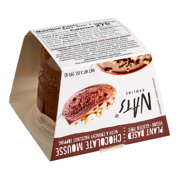 Nats Rawline Plant-Based Vegan Chocolate Mousse Cup 3 oz. - 12/Case
