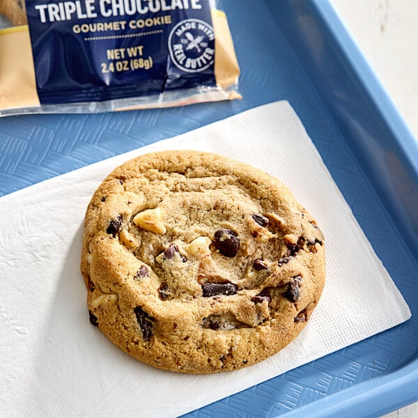 Christie Cookie Co. 2.4 oz. Individually Wrapped Triple Chocolate Blonde Cookie - 72/Case