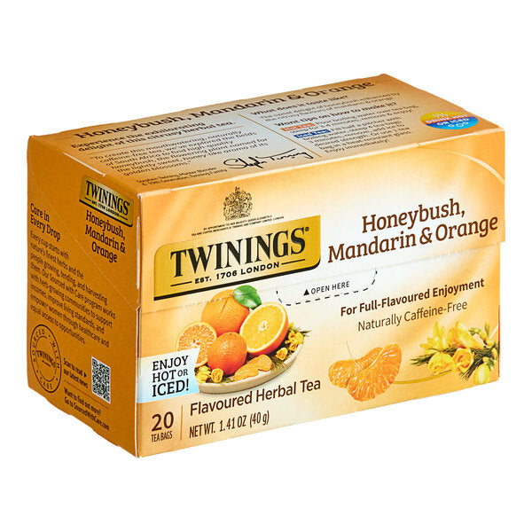 Twinings Honeybush, Mandarin & Orange Herbal Tea Bags - 20/Box
