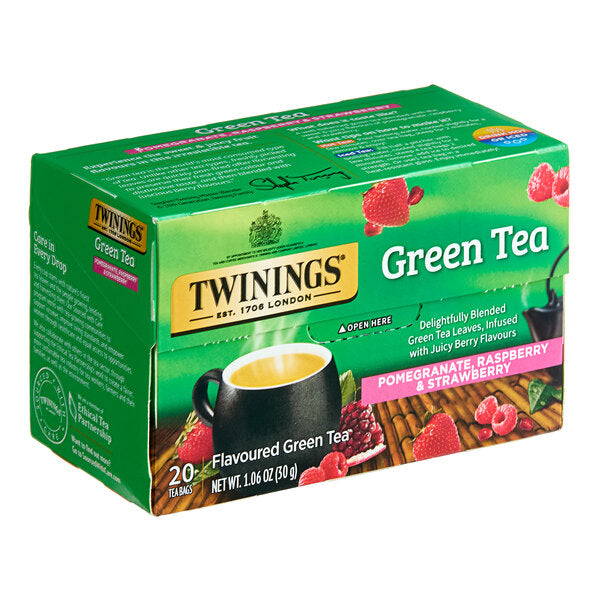 Twinings Green Tea, Pomegranate, Raspberry, & Strawberry Tea Bags - 20/Box