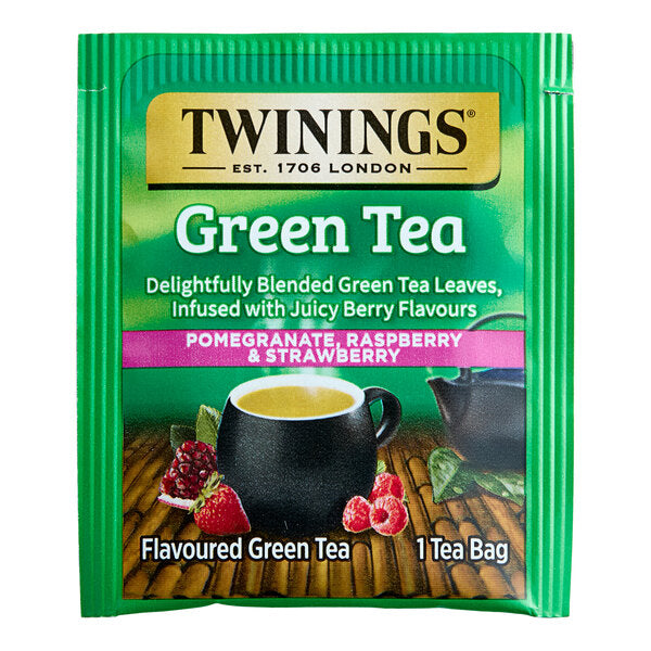 Twinings Green Tea, Pomegranate, Raspberry, & Strawberry Tea Bags - 20/Box