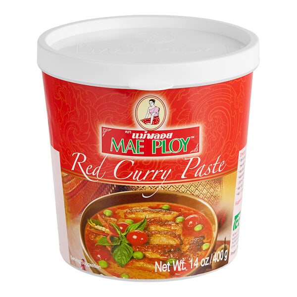 Mae Ploy Red Curry Paste 14 oz. - 24/Case