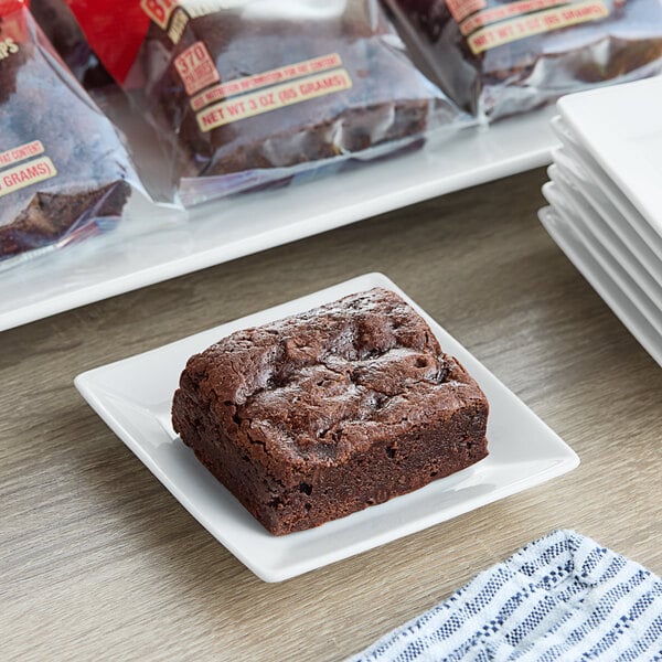 Otis Spunkmeyer Individually Wrapped Chocolate Chip Brownie 3 oz. - 48/Case