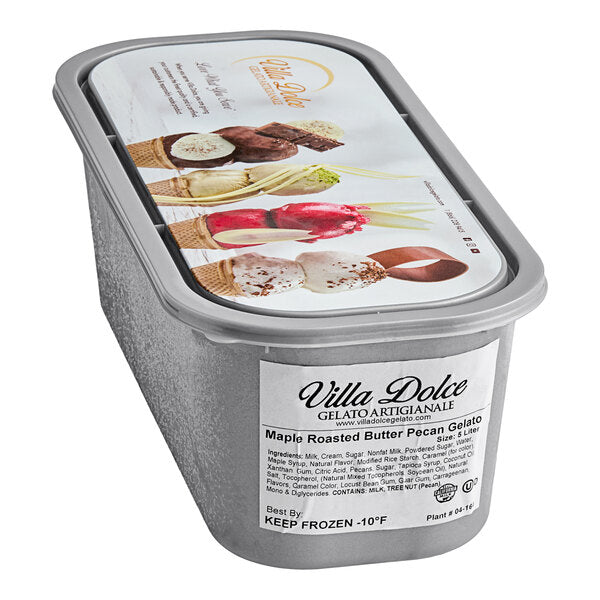 Villa Dolce Maple-Roasted Butter Pecan Gelato 5 Liter