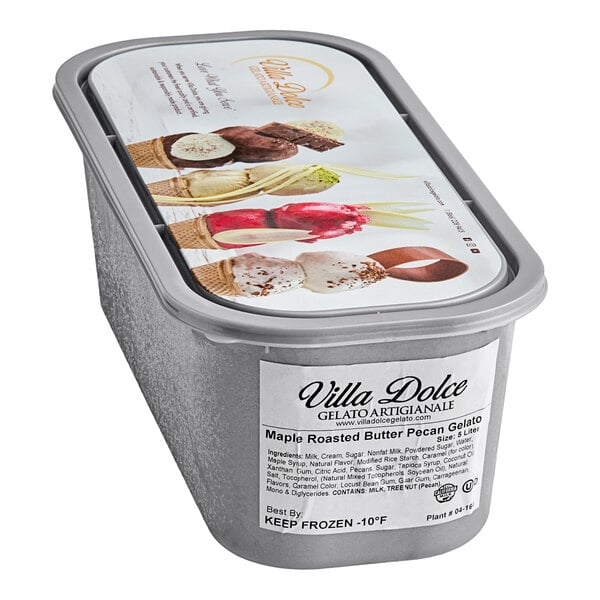 Villa Dolce Maple-Roasted Butter Pecan Gelato 5 Liter
