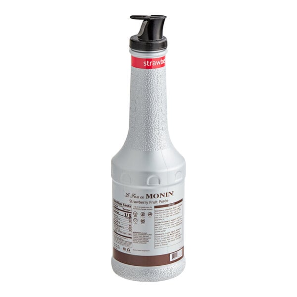Monin Strawberry Fruit Puree 1 Liter - 4/Case