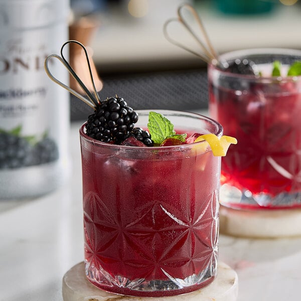 Monin Blackberry Fruit Puree 1 Liter - 4/Case