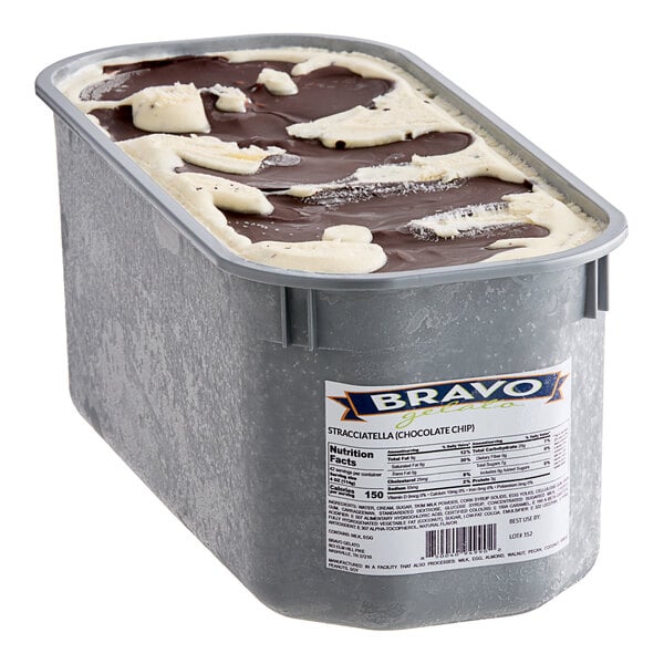 Bravo Gelato Stracciatella Gelato Tub 5 Liter