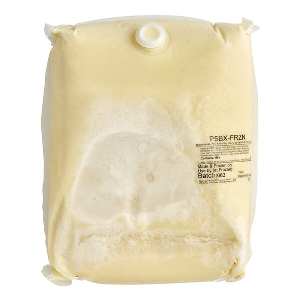 Meadowvale 5% Vanilla Soft Serve Ice Cream Mix 2.5 Gallon - 2/Case