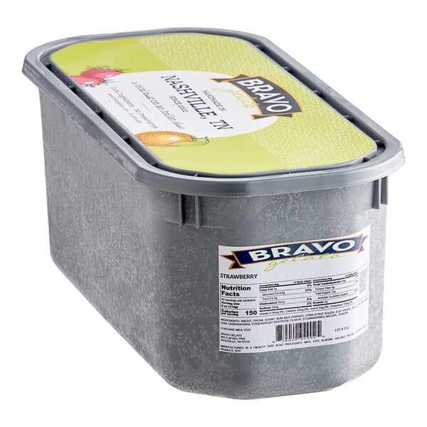 Bravo Gelato Strawberry Gelato Tub 5 Liter