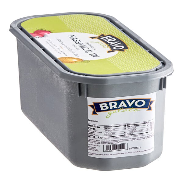 Bravo Gelato Cappuccino Gelato Tub 5 Liter