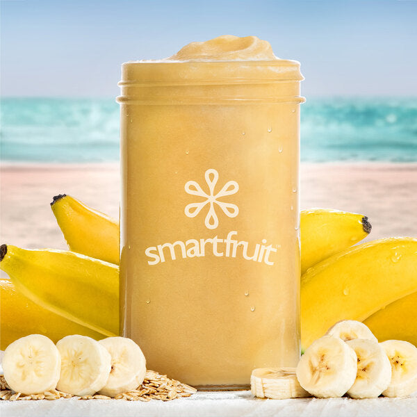 Smartfruit Sunny Banana 100% Fruit Puree Beverage Mix 48 fl. oz. - 6/Case