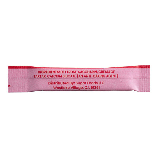 ecoStick Pink Saccharin Sugar Substitute Packet 0.5 Gram - 2,000/Case