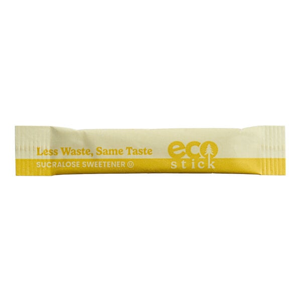 ecoStick Yellow Sucralose Sugar Substitute Packet 0.5 Gram - 2,000/Case