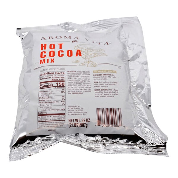 Aroma Vita Gourmet Hot Cocoa Mix 2 lb. - 12/Case