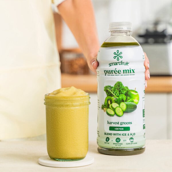 Smartfruit Harvest Greens 100% Fruit Puree Beverage Mix 48 fl. oz. - 6/Case