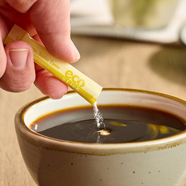 ecoStick Yellow Sucralose Sugar Substitute Packet 0.5 Gram - 2,000/Case